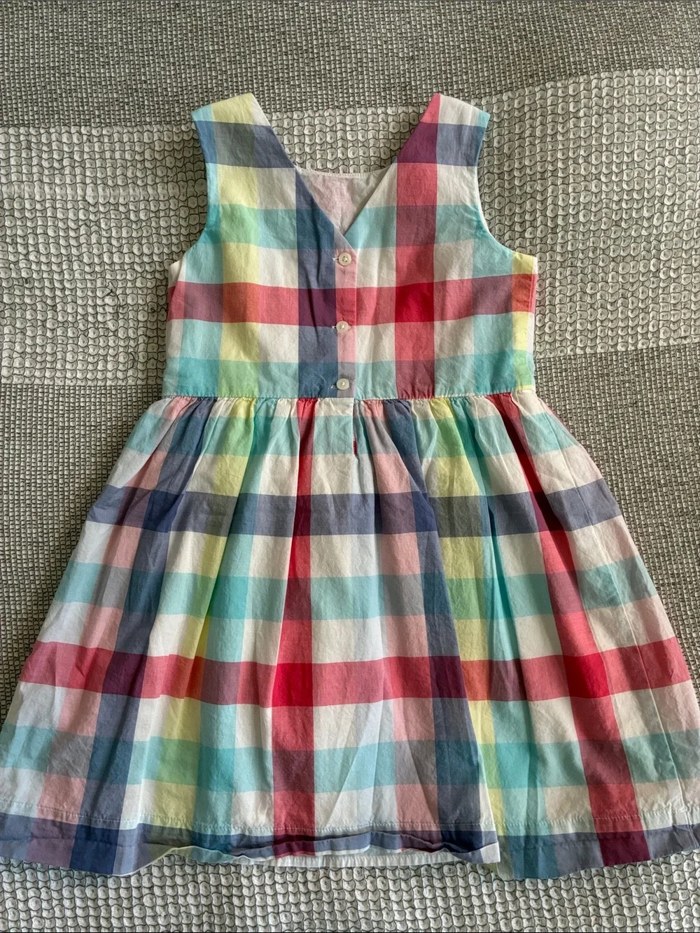 GAP Multicolor Pastel Check Sleeveless Dress